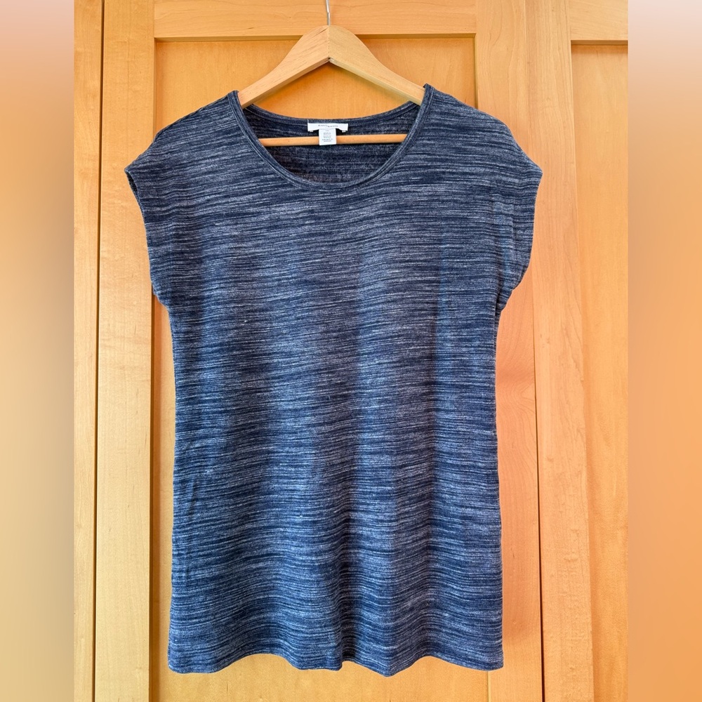 Women's Navy space dyed top